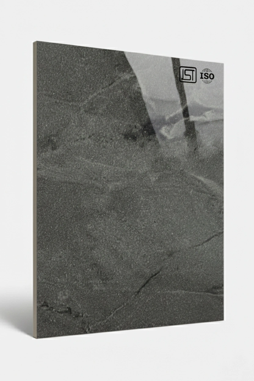 1016 SG | Hazy Marble, Smoky Graphite Grey High Gloss Finish Marble Decorative Laminate