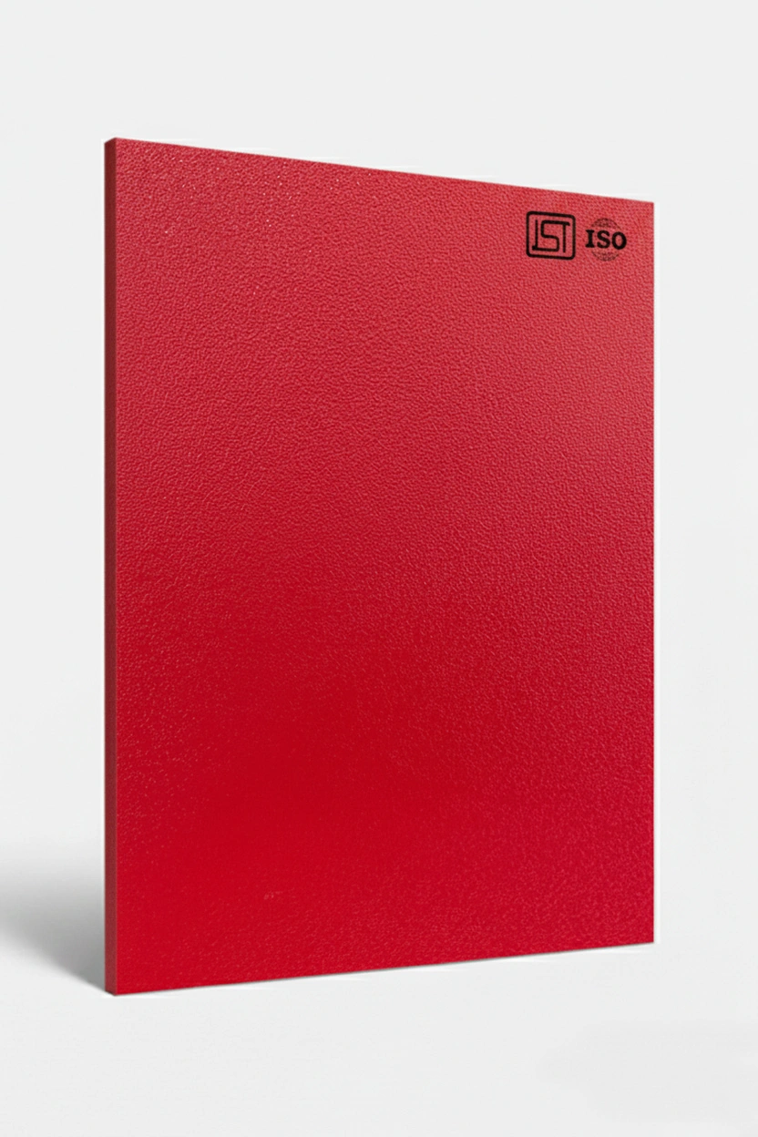 1155 SSS | Coral Red, Vibrant Crimson Red Matte Finish Shimmer Decorative Laminate