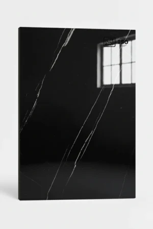 1405 SG | Black-Forest, Jet Black High Gloss Finish Marble Decorative Laminate