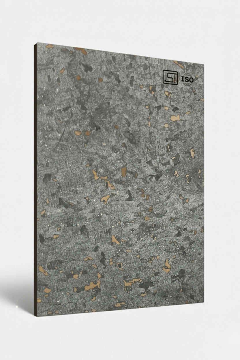 1506 MM | Deep Grove, Dark Concrete Grey Matte Finish Marble Decorative Laminate