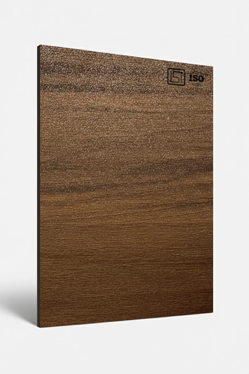 1005 SSS | Mystical Marrom, Walnut Brown Silky Matte Finish Wooden Decorative Laminate
