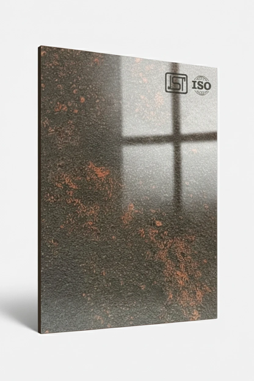 1006 SG | Dark-Ice, Charcoal Rust High Gloss finish Rustic Decorative Laminate