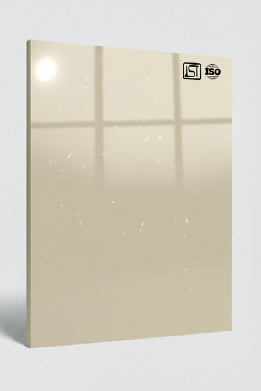 1008 | Timberwolf, Beige High Gloss Finish Solid Color Decorative Acrylic Laminate