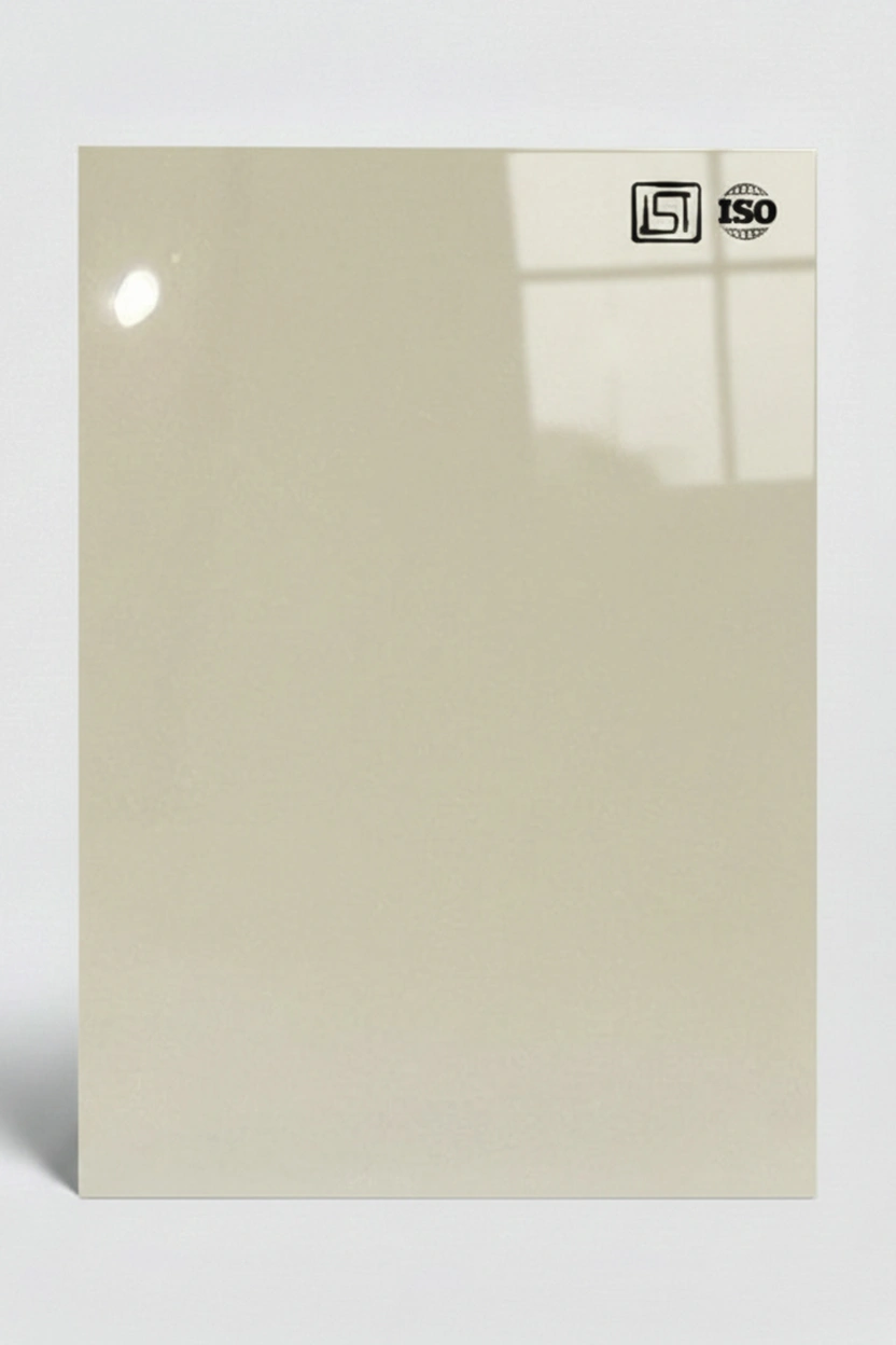 1008 | Timberwolf, Beige High Gloss Finish Solid Color Decorative Acrylic Laminate - Image 2