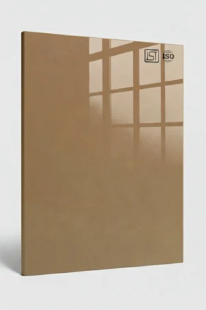 1009 | Burgeon, Warm Taupe High Gloss Finish Solid Color Decorative Acrylic Laminate