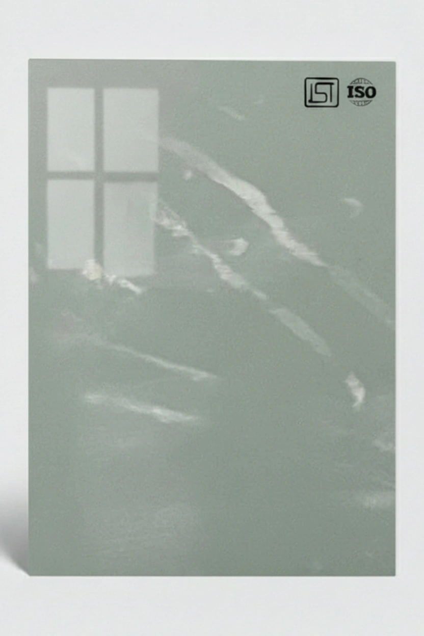 1017 | Concrete, Concrete Grey High Gloss Finish Solid Color Decorative Acrylic Laminate - Image 2