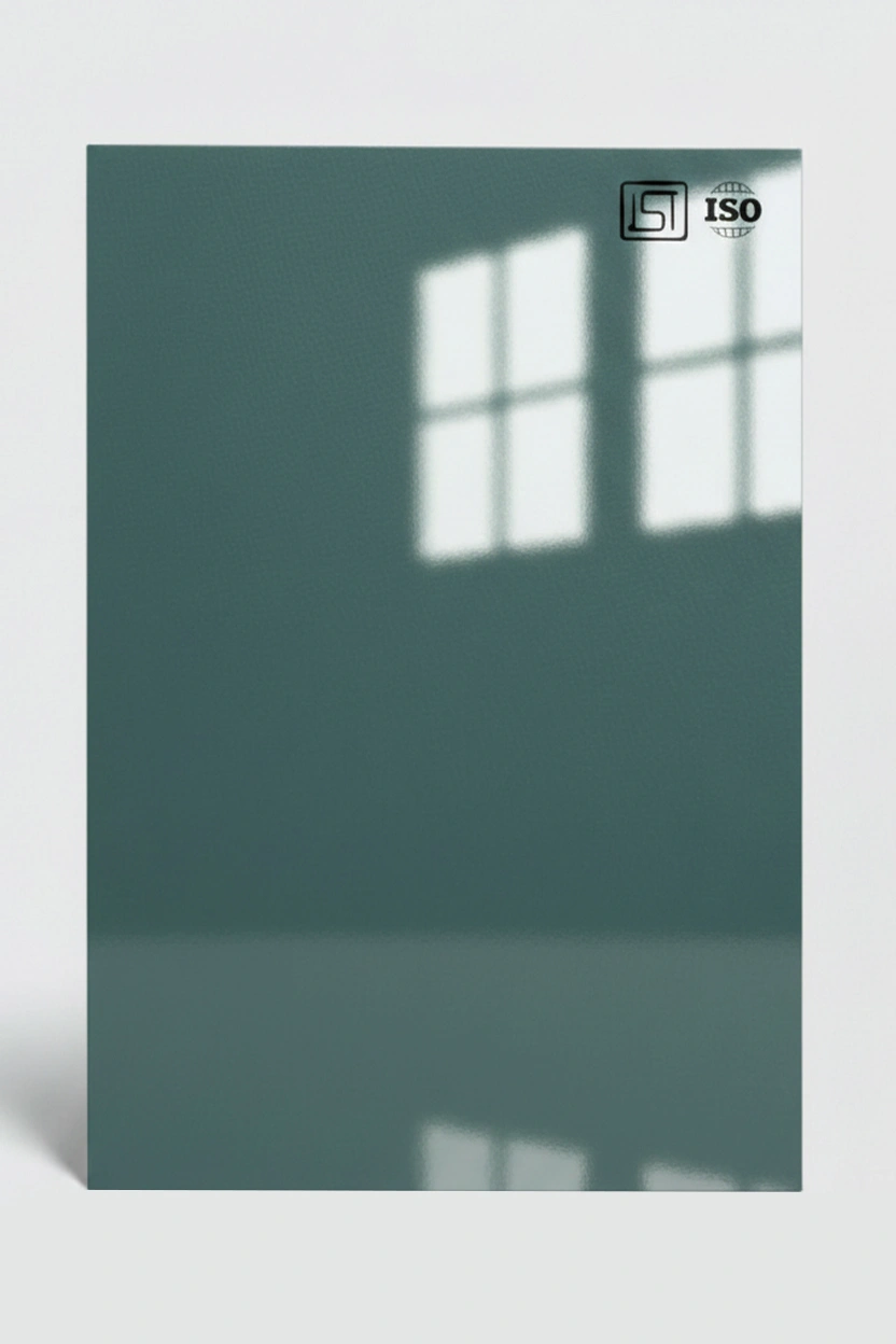 1019 | Dark Aqua Teal, Dark Aqua High Gloss Finish Solid Color Decorative Acrylic Laminate - Image 2