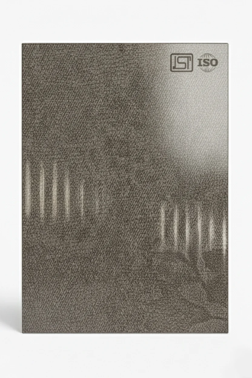 1021 SG | Blossom Grey, Taupe Grey High Gloss finish Fabric Decorative Laminate - Image 2