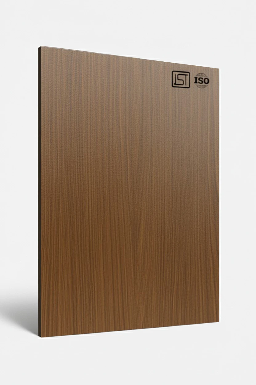 1023 SG | Wooden Bar, Walnut Brown High Gloss Finish Wooden Decorative Laminate