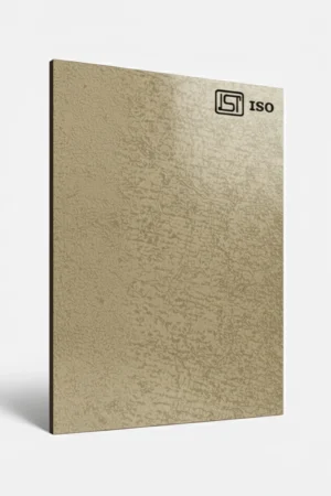 1027 SG | Limestone Leather, Champagne Gold High Gloss Finish Leather Decorative Laminate