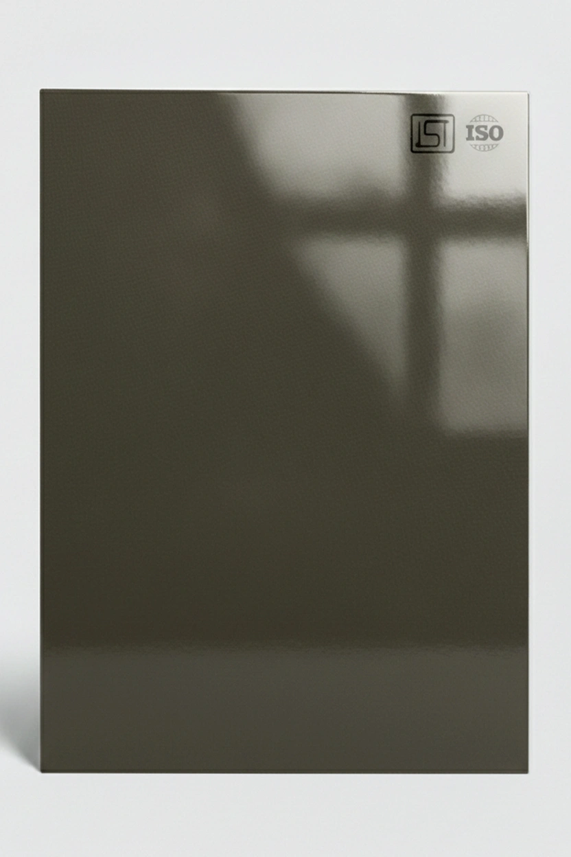 1028 | Calming Brown, Dark Brown High Gloss Finish Solid Color Decorative Acrylic Laminate - Image 2