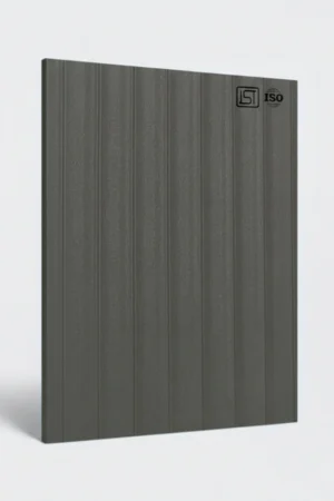 113 ZS | Slate Grey, Smoky Grey Matte Finish Fluted Decorative Laminate