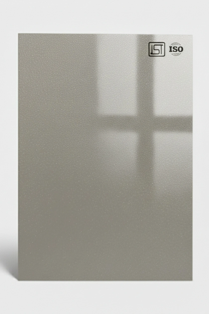 114 SG | Gray, Light Grey High Gloss Finish Solid Color Decorative Laminate - Image 2