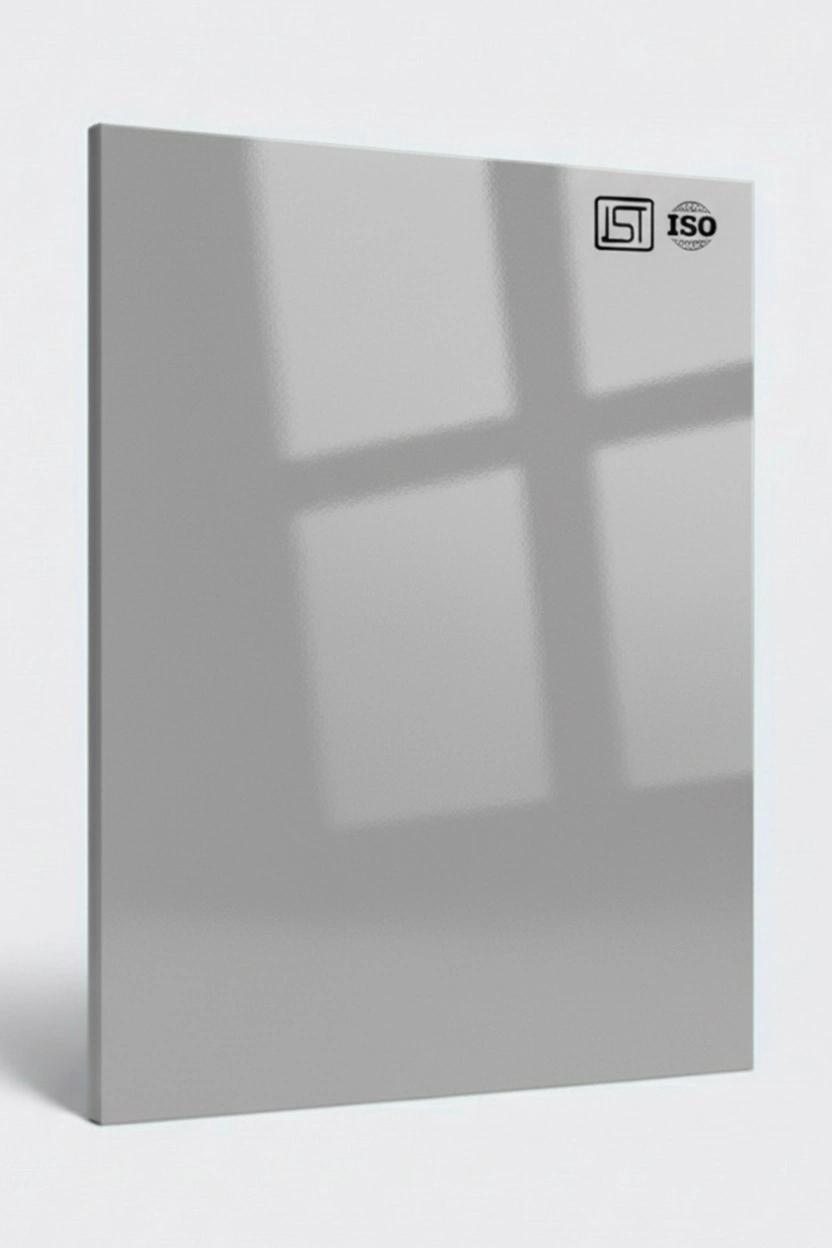 114 SG | Gray, Light Grey High Gloss Finish Solid Color Decorative Laminate