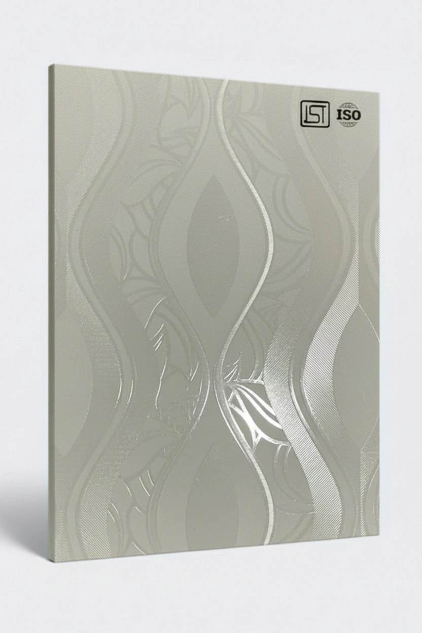 115 BS | Frosty White, Pearl White Subtle High Gloss Finish Wooden Decorative Laminate