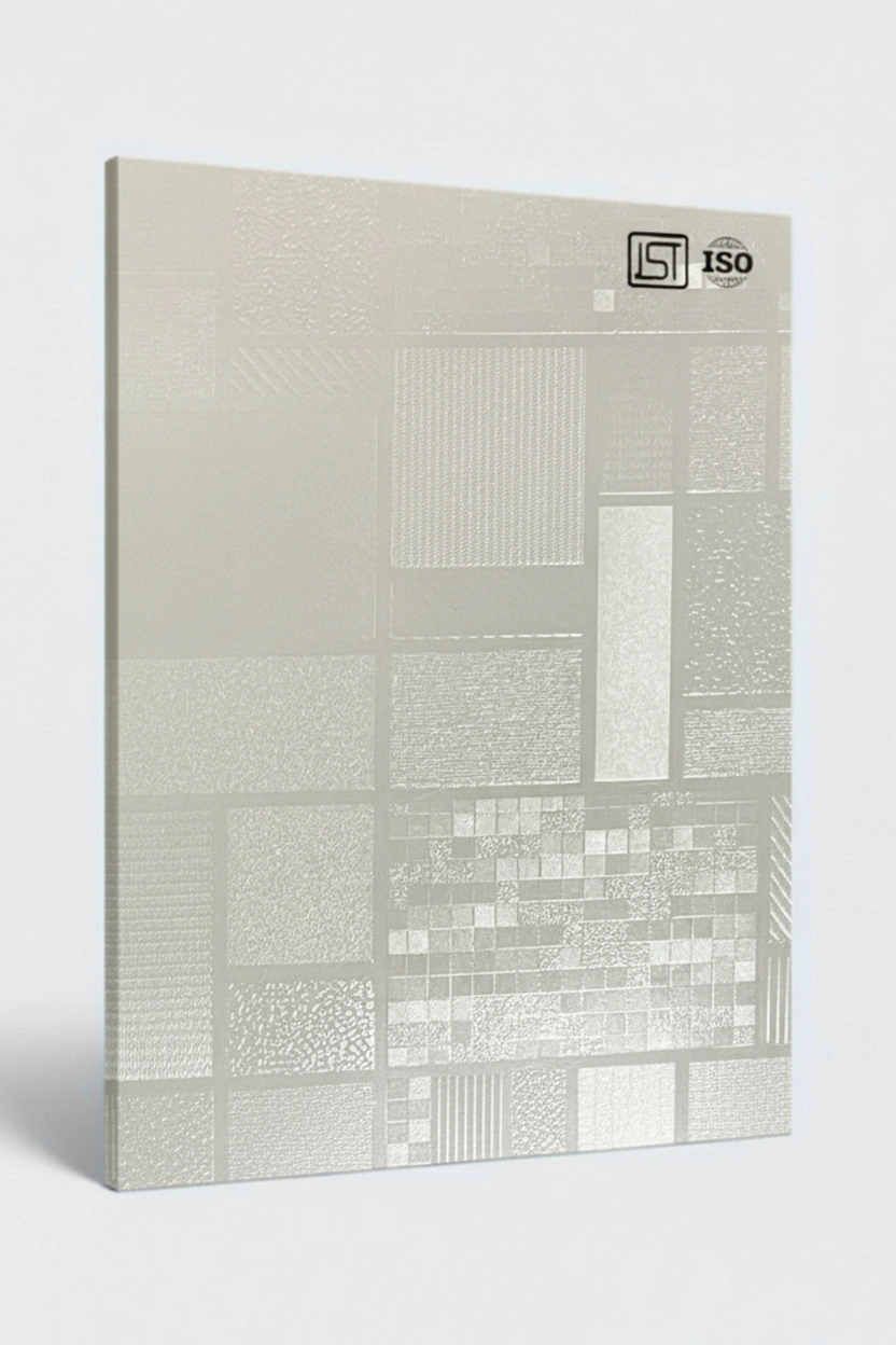 115 BX | Frosty White, Pearl White Shiny Matte Finish Patterned Wooden Decorative Laminate