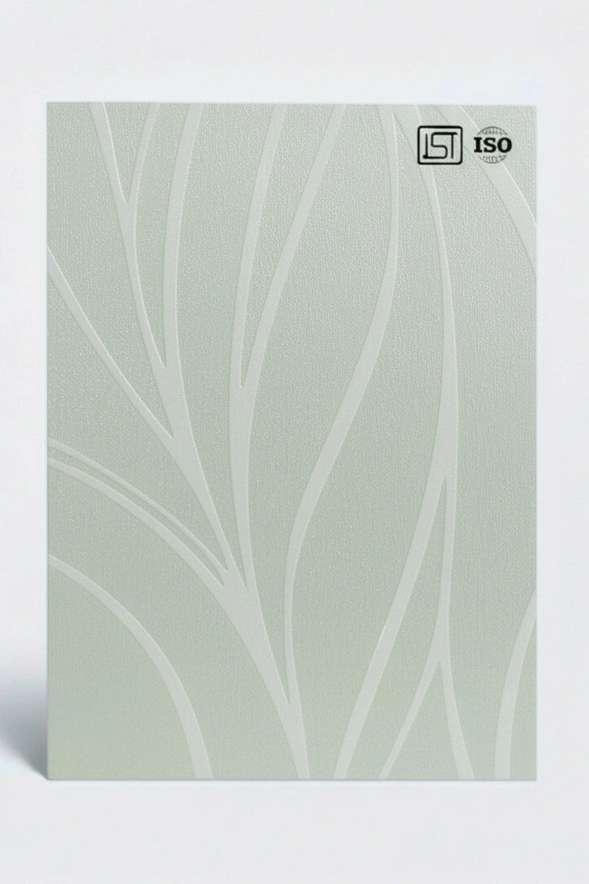 115 ME | Frosty White, Pearl White Shiny Matte Finish Patterned Wooden Decorative Laminate - Image 2