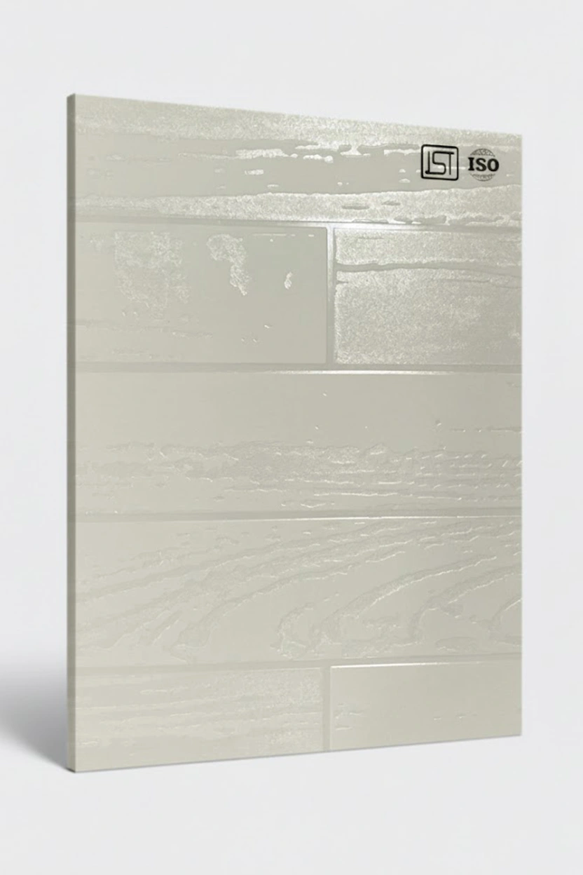 115 TW | Frosty White, Pearl White Shiny Matte Finish Patterned Wooden Decorative Laminate