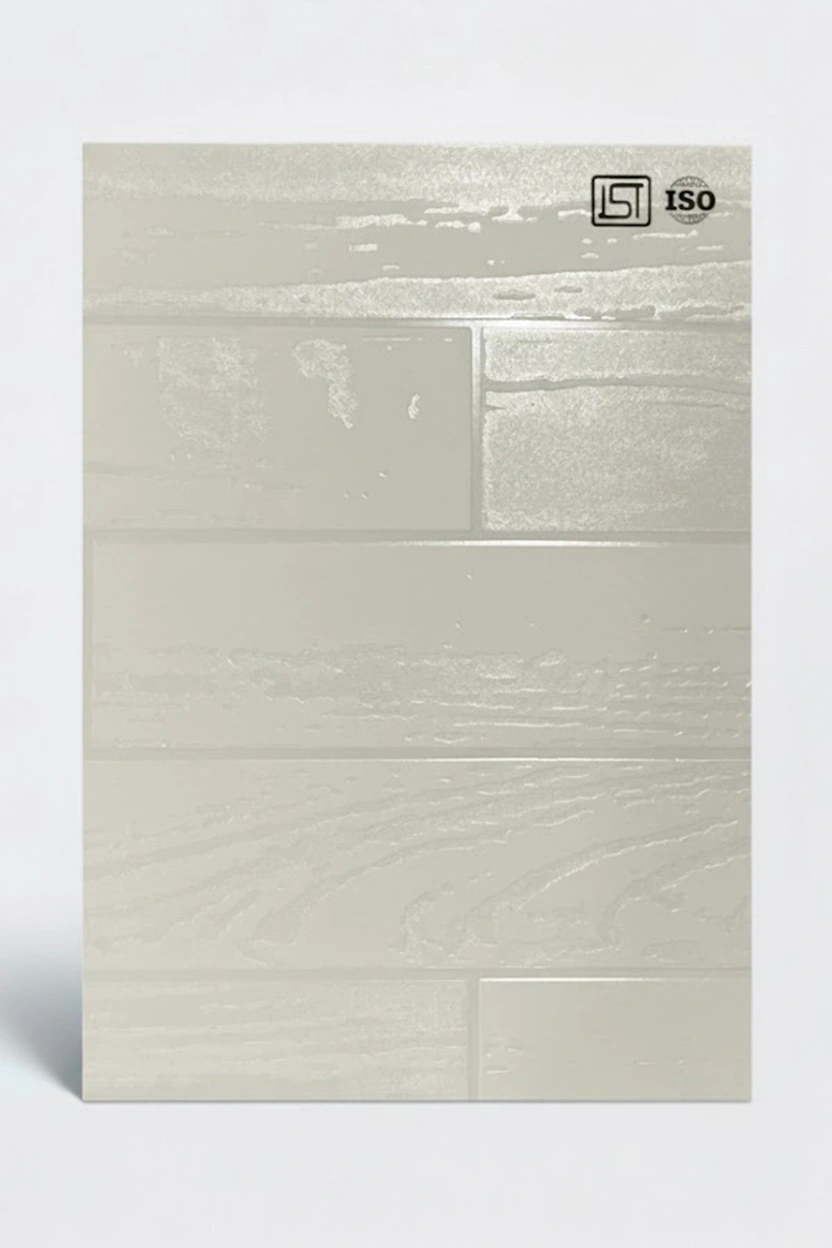 115 TW | Frosty White, Pearl White Shiny Matte Finish Patterned Wooden Decorative Laminate - Image 2