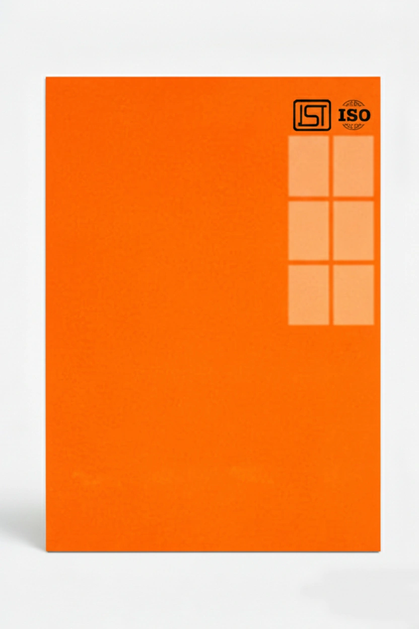 1154 SG | Ogaan Orange, Neon Orange High Gloss Finish Decorative Laminate - Image 2