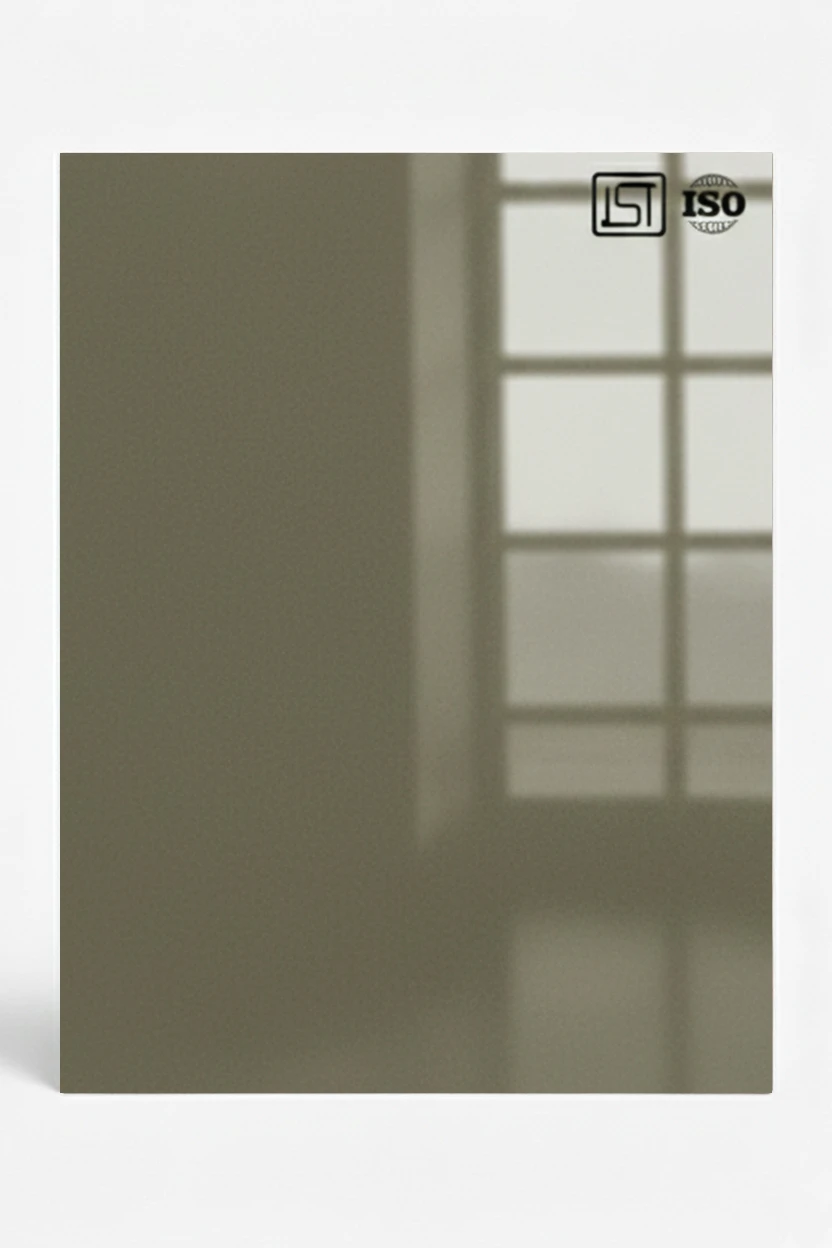 1158 SG | Ashen Olive, Taupe Brown Smooth Textured Glossy Finish Decorative Laminate - Image 2