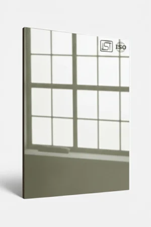 1158 SG | Ashen Olive, Taupe Brown Smooth Textured Glossy Finish Decorative Laminate