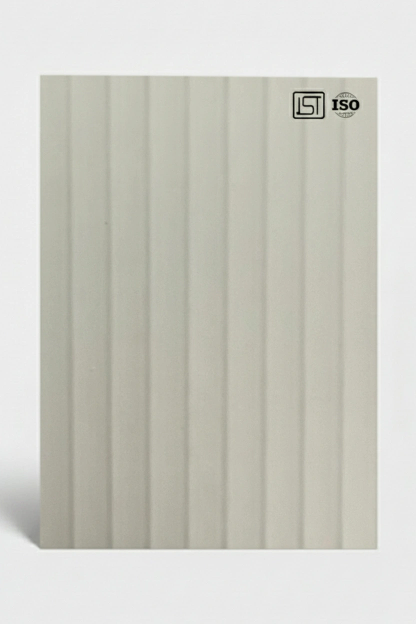 1170 EF | Frosty White, Pearl White Matte Finish Fluted Decorative Laminate - Image 2