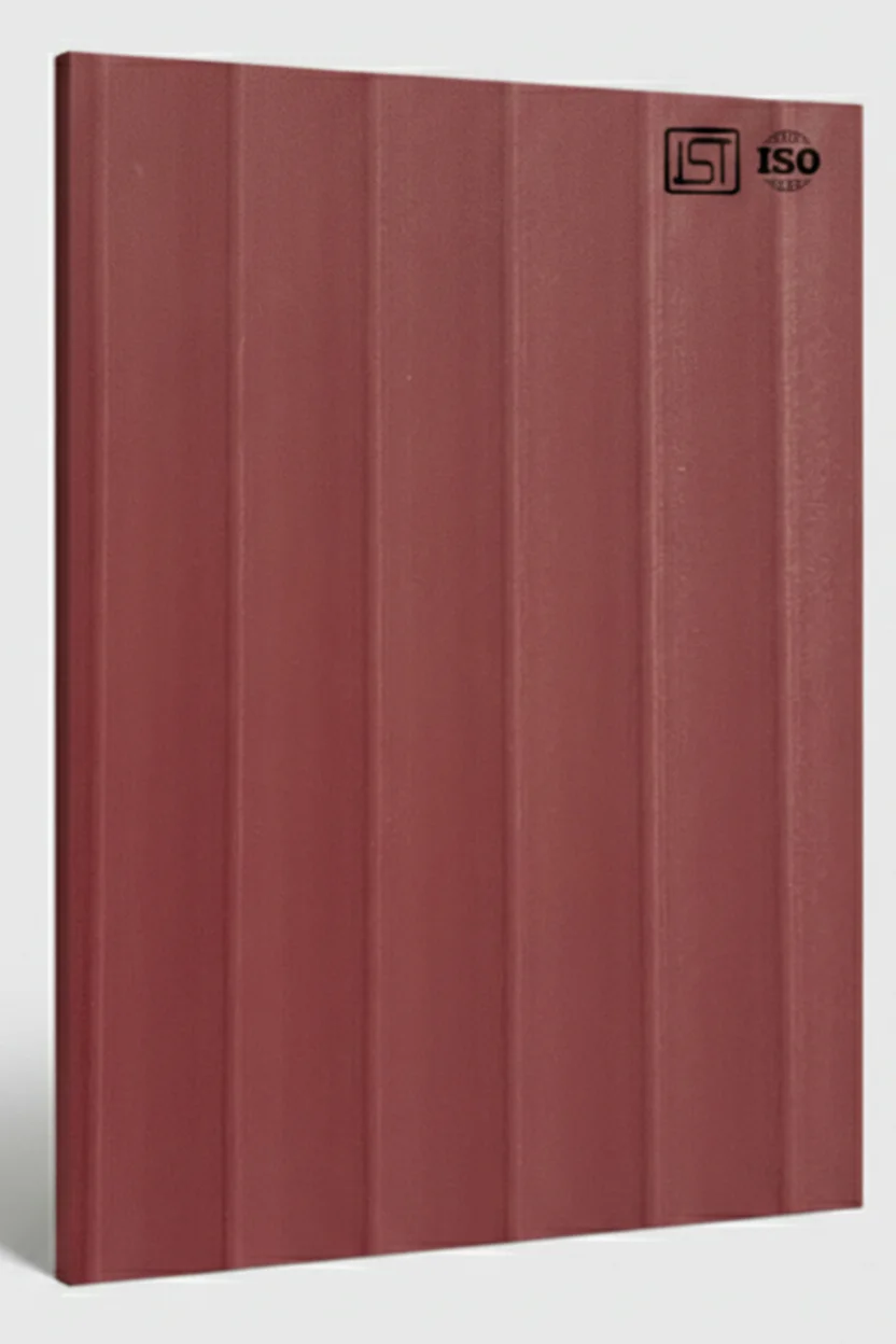 1194 EF | Cranberry, Crimson Red Matte Finish Fluted Decorative Laminate