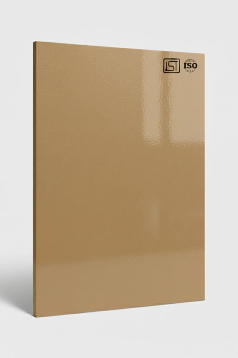 1211 SG | Light Sand, Camel Beige Smooth Textured Glossy Finish Decorative Laminate