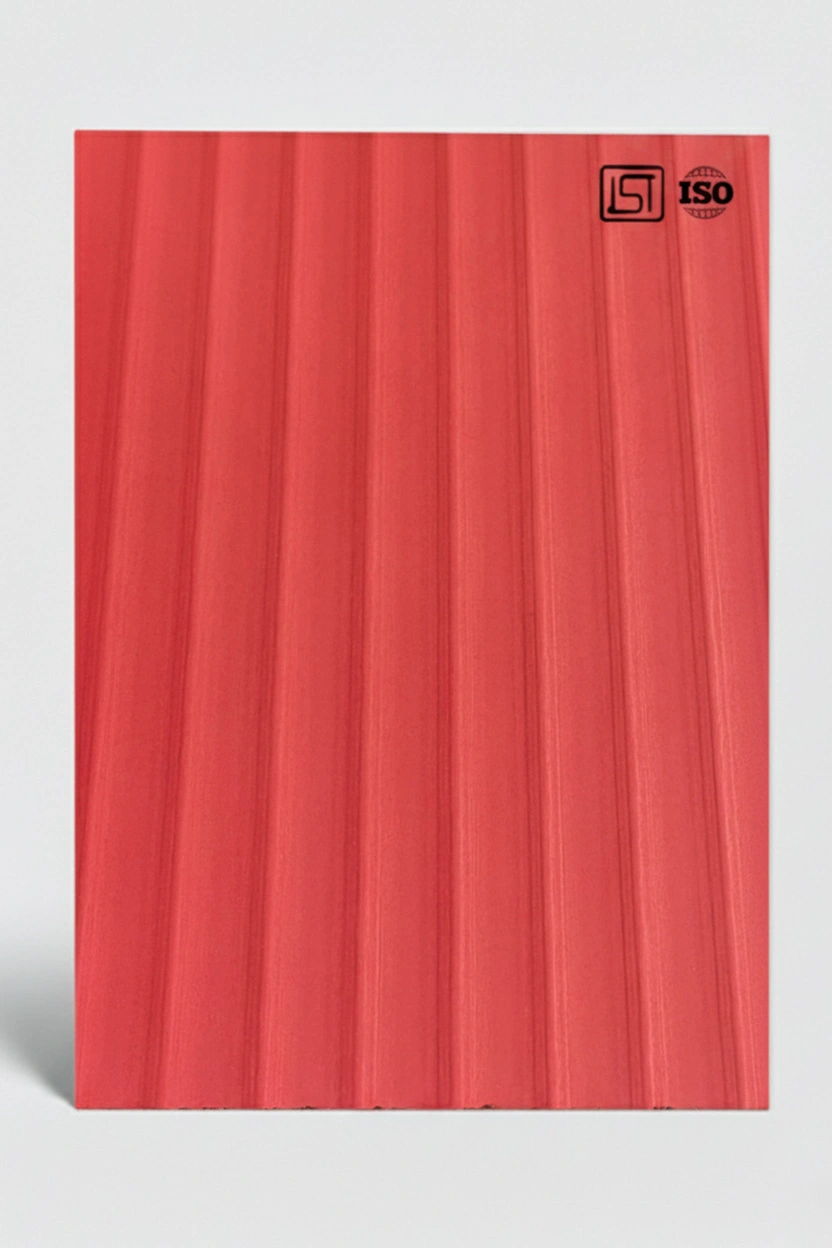 122 ZS | Almond Pink, Fluorescent Pink Matte Finish Fluted Decorative Laminate - Image 2