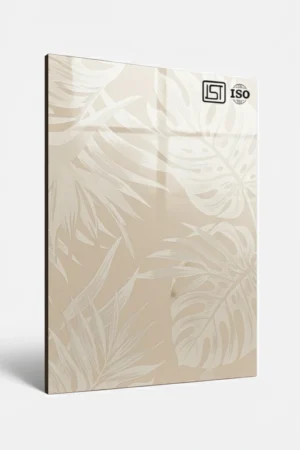 1273 SG| Floria Etch, Latte Beige High Gloss Finish Decorative Laminate