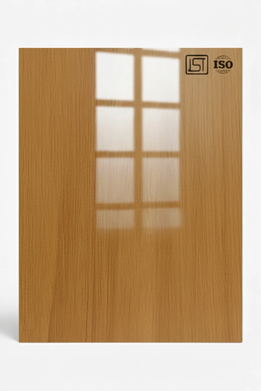 1318 SG | Deluxe Brown, Classic Teak Brown High Gloss Finish Wooden Decorative Laminate Sheet - Image 2