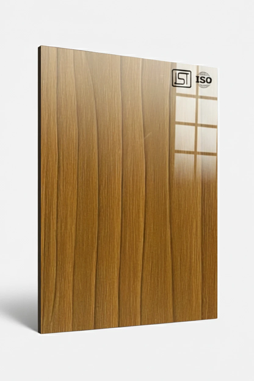 1401 SG | Bona-Fide Teak, Warm Teak Brown High Gloss Finish Wooden Decorative Laminate