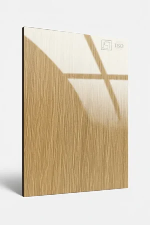 1402 SG | Almond Corduroy, Natural Oak Brown High Gloss Finish Wooden Decorative Laminate