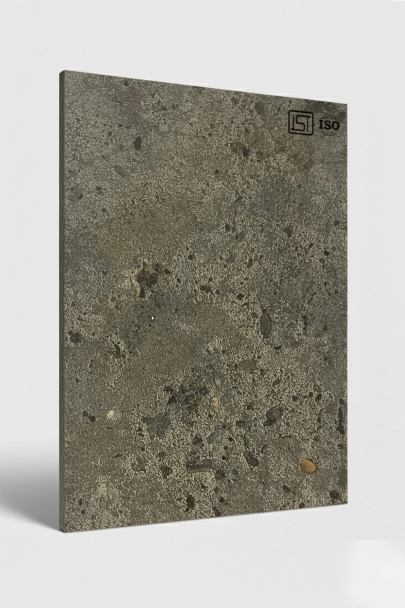 1508 SM | Abyss Shard, Concrete Grey Silky Matte Finish Marble Decorative Laminate