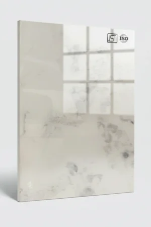 2003 | Bianco Carrara, Pearl White High Gloss Finish Calacatta Marble Decorative Acrylic Laminate