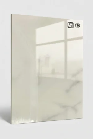2006 | Statuario, Off-White High Gloss Finish Marble Decorative Acrylic Laminate