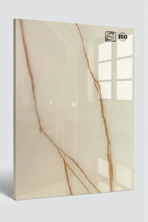 2007 | Kale Sugar Marble, Off-White High Gloss Finish Marble Decorative Acrylic Laminate