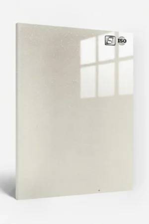 3002 | Egg White, Off-White Metallic High Gloss Finish Decorative Acrylic Laminate