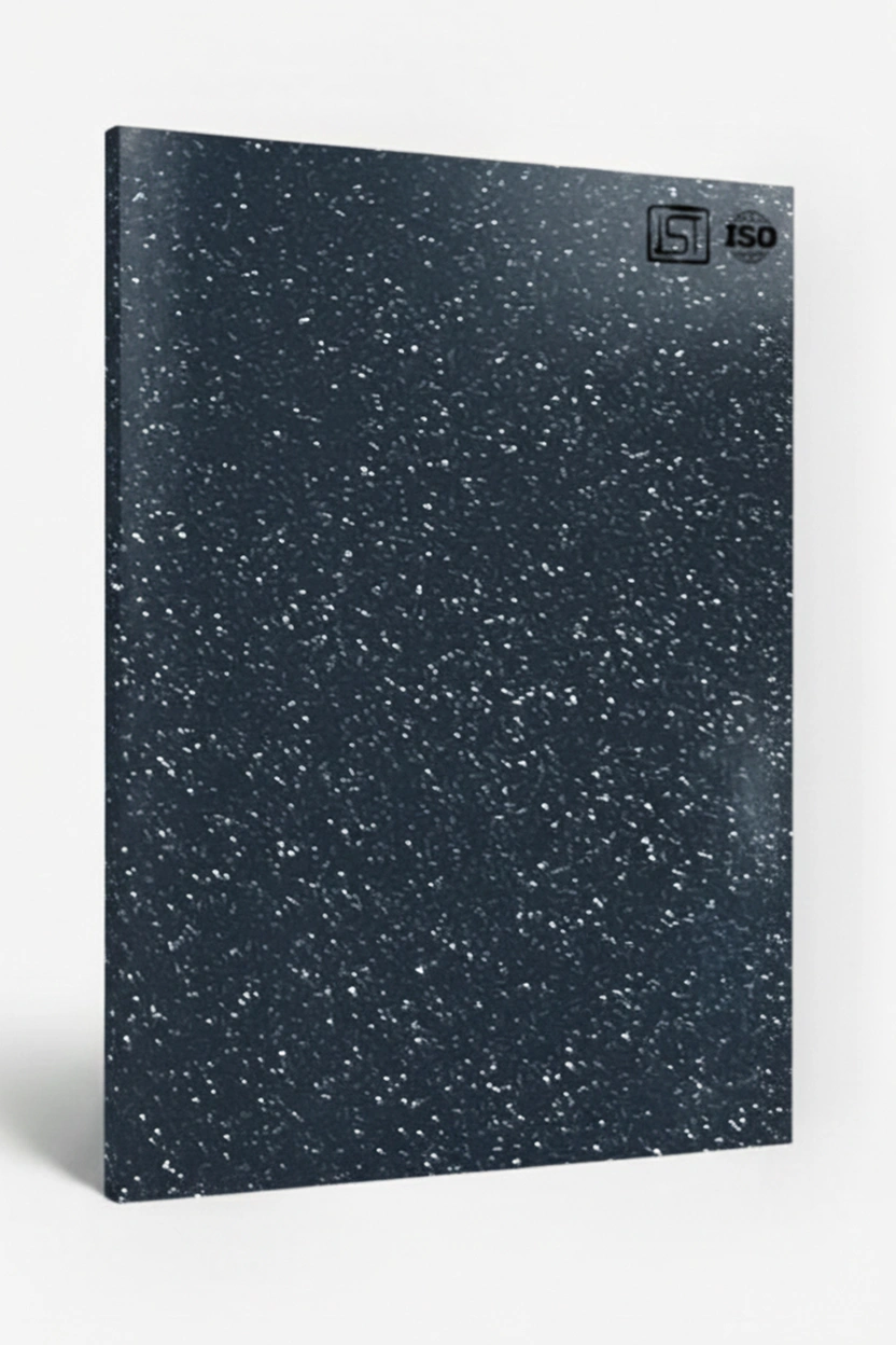 3114 | Dark Thunder, Navy Blue Matt Finish Sparkle Decorative Acrylic Laminate