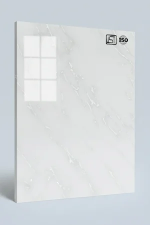5002 | Pearl Cascade, Ice Grey High Gloss Finish Calacatta Marble Decorative Acrylic Laminate