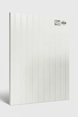 7037 LG | White Metallic, Ivory White High Gloss Finish Fluted Decorative Laminate