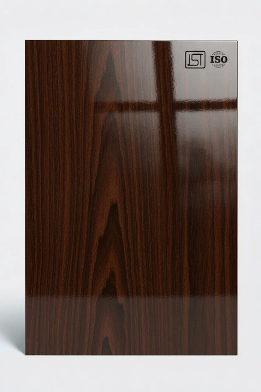 7041 SG | Dark Irish Teak, Dark Walnut Teak High Gloss Finish Wooden Decorative Laminate - Image 2