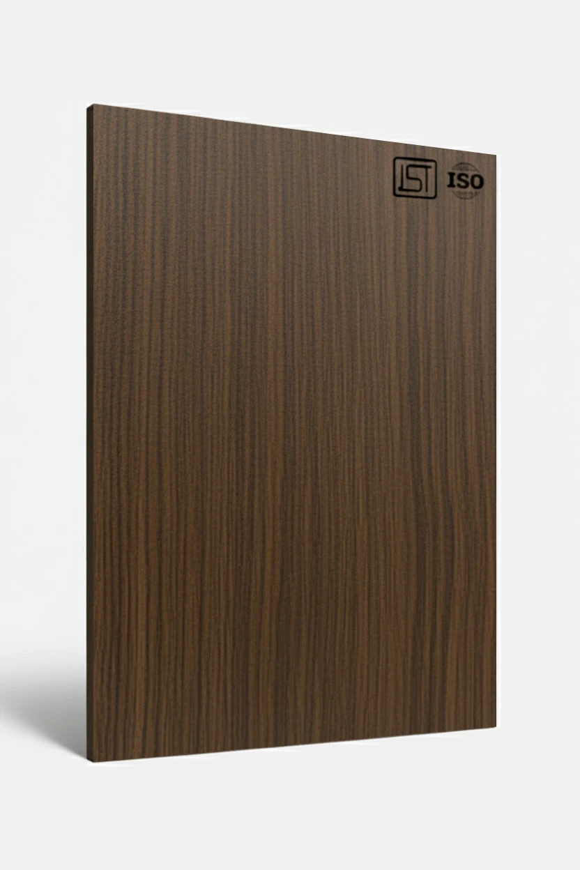 7043 SF | Brown Irish Wood, Dark Walnut Brown Suede Finish Wooden Decorative Laminate