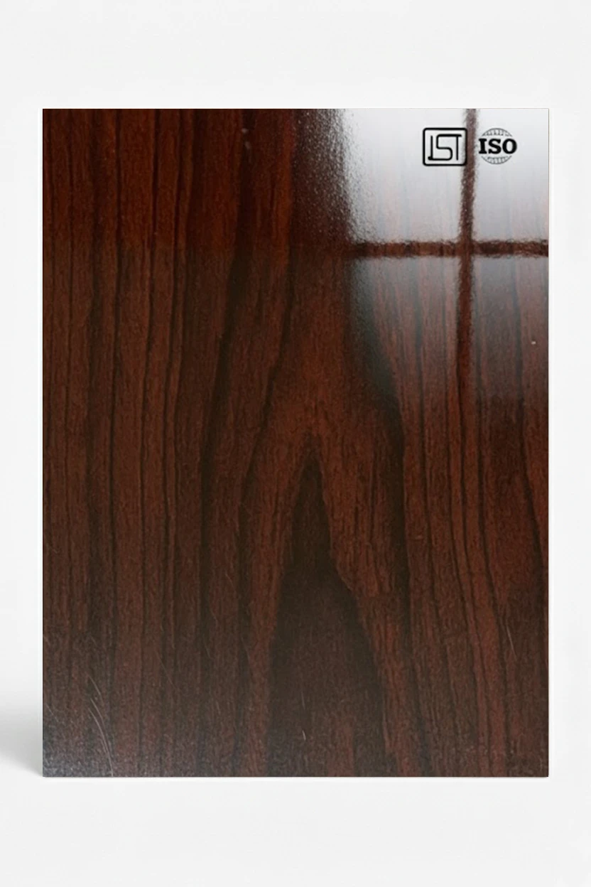 7070 SG | Rose Wood, Reddish Walnut Brown High Gloss Finish Wooden Decorative Laminate - Image 2
