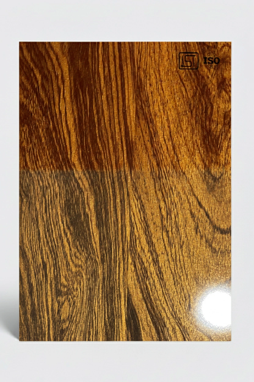 7089 SG | Golden Antique, Golden Walnut High Gloss Finish Wooden Decorative Laminate - Image 2