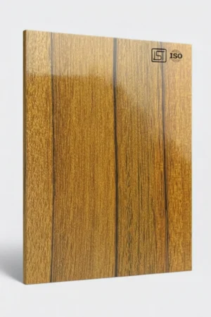 7091 SG | Jaguar Teak, Natural Teak High Gloss Finish Wooden Decorative Laminate