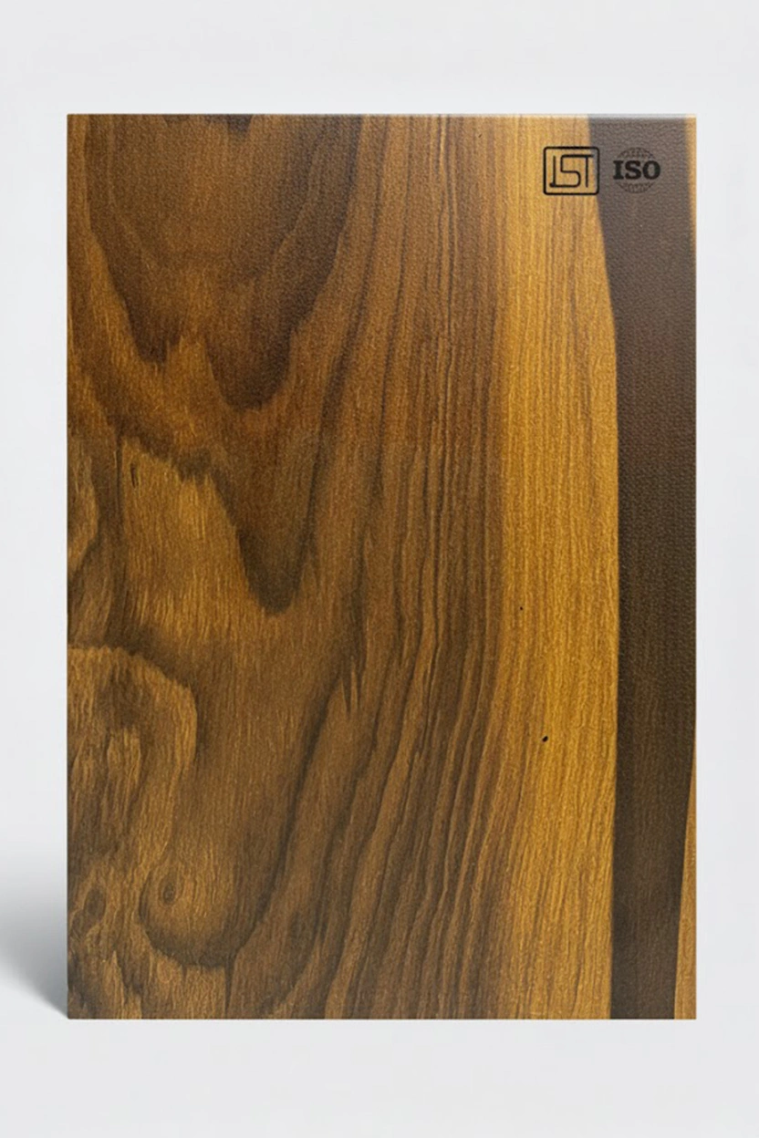 7096 SG | Dark Jungle Wood, Golden Teak High Gloss Finish Wooden Decorative Laminate - Image 2