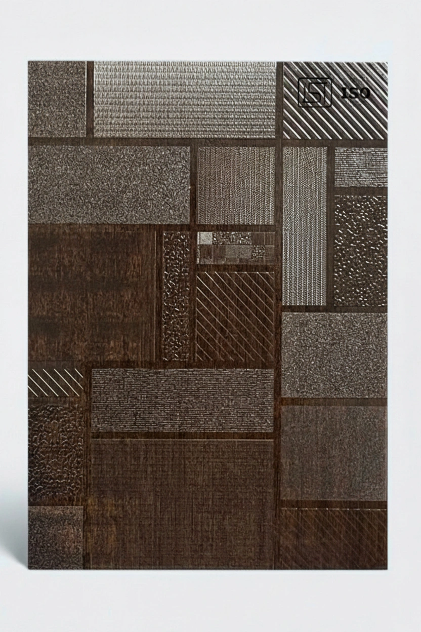7111 BX | Dark Elevated Sawcut, Dark Brown Shiny Matte Finish Patterned Wooden Decorative Laminate - Image 2