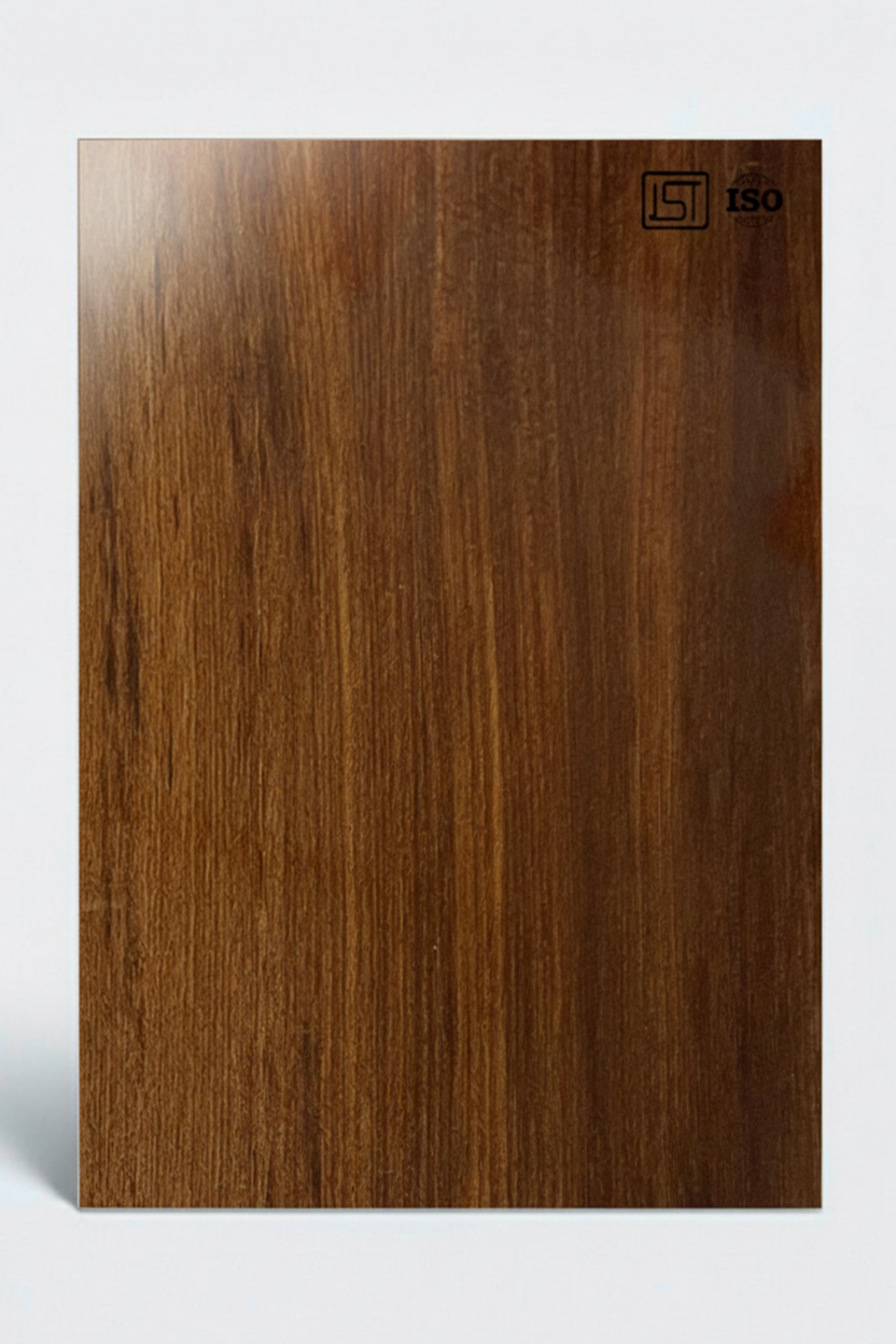 7116 SG | Dark Bembarg Wood, Dark Brown Teak High Gloss Finish Wooden Decorative Laminate - Image 2